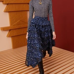 Ulla johnson azure tiered skirt